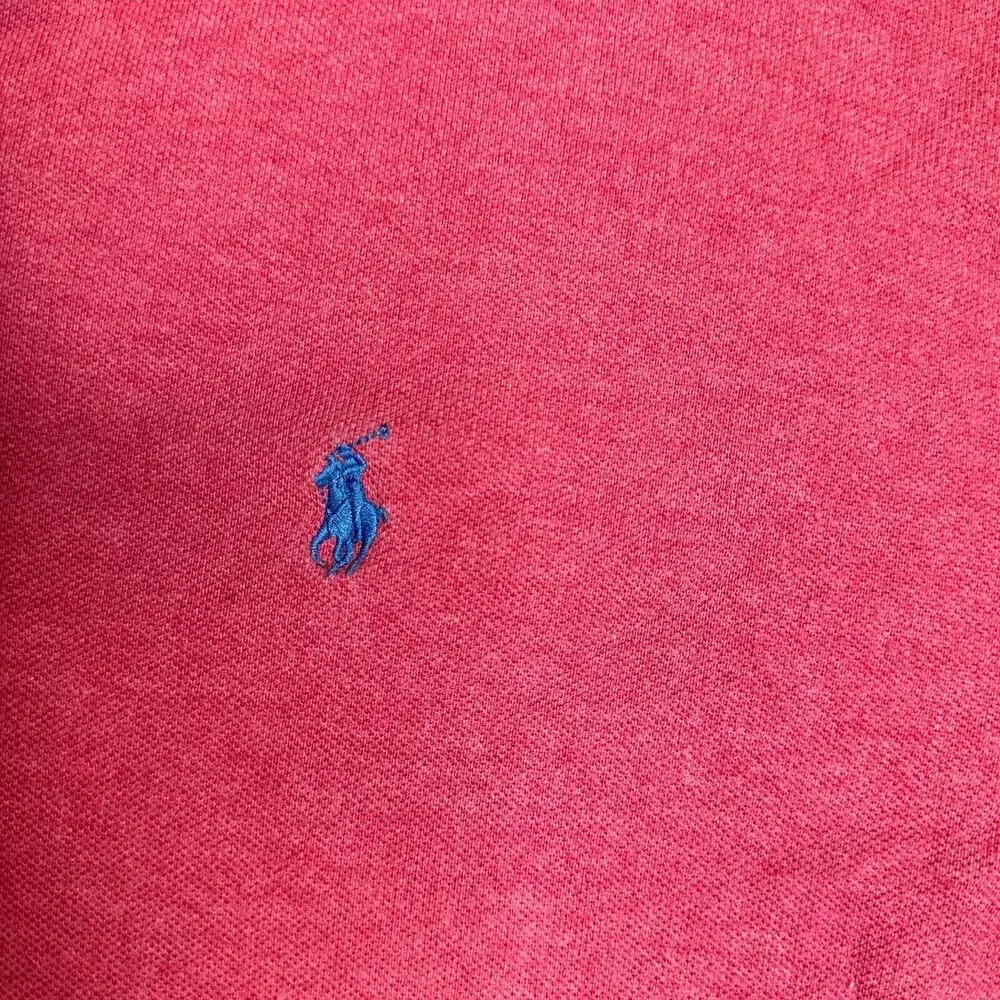 Polo Ralph Lauren Mens XL Cotton‎ Red Short Sleeve Polo Blue Pony Golf